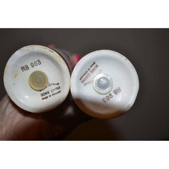 Vintage English Bone China Chrysanthemum Royal Stuart Shakers - Picture 2 of 5